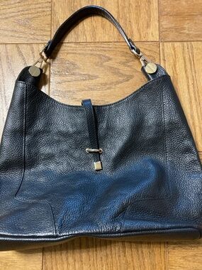 Black Leather Shoulder Bag